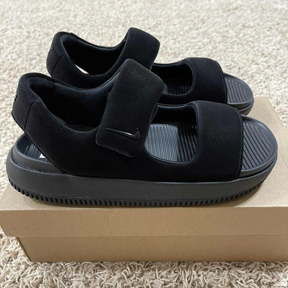 Nike Women’s Calm Strap Sandals Shoes Black FJ6043-001, Size 10 (New in Box) - Picture 1 of 16